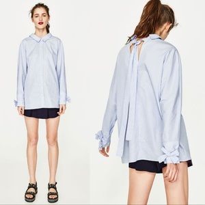 Zara Oversized Striped Shirt